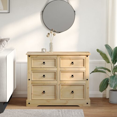  Ladičar Corona 110 x 43 x 91 cm od masivne borovine Slike