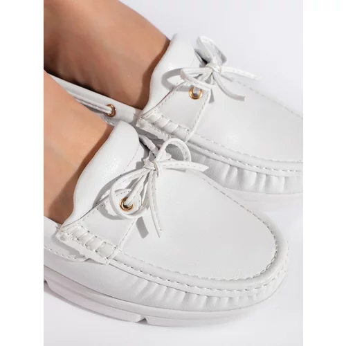 GOODIN Comfortable white loafers for women