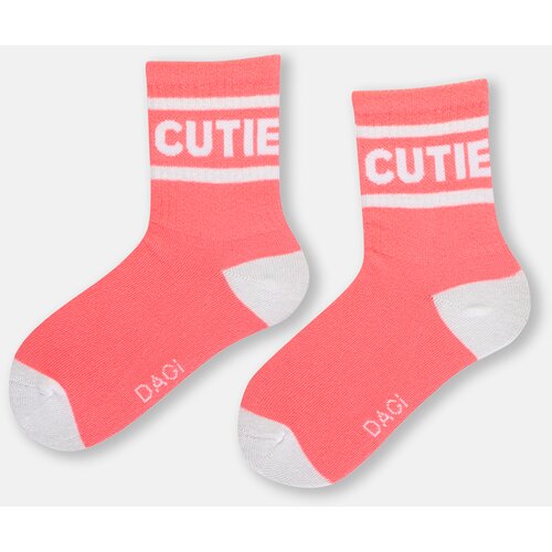 Dagi Pink Girls' Cutie Jacquard Socks Slike