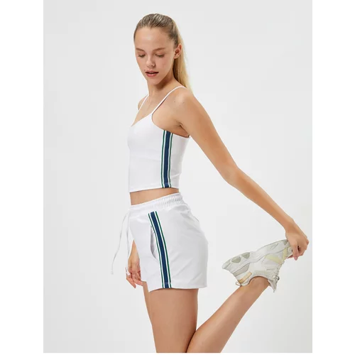 Koton Ebru Şallı Loves Cotton - Mini Laced Waist Sports Shorts