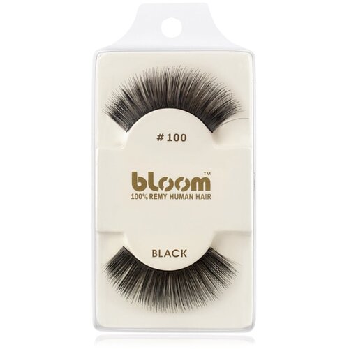 Bloom Natural lepilne trepalnice iz naravnih las No. 100 (Black) 1 cm Slike
