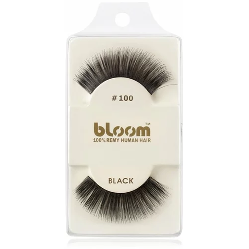 Bloom Natural lepilne trepalnice iz naravnih las No. 100 (Black) 1 cm