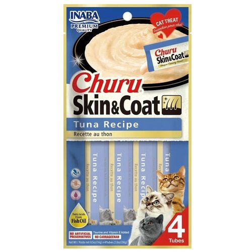 Inaba churu skin&coat za mačke - tuna 4x14g Cene