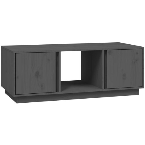 Maison Chic Klubska mizica - kavna mizica - Nizka mizica siva 110x50x40 cm trdna borovina, (21752959) Slike