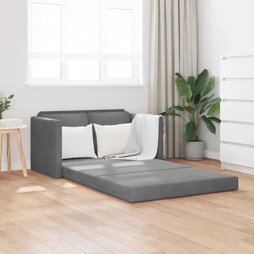  Podni kauč na razvlačenje 2-u-1 tamnosivi 122x204x55 cm bar&scaron;un Cijene