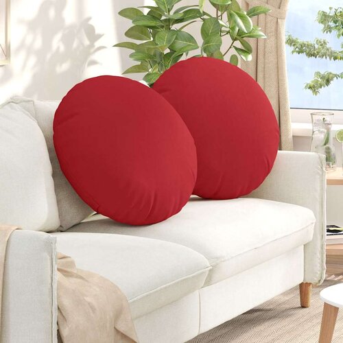 Jastučići za sjedenje 2 pcs Crvena Ø80 x 29 cm tkanina Cene