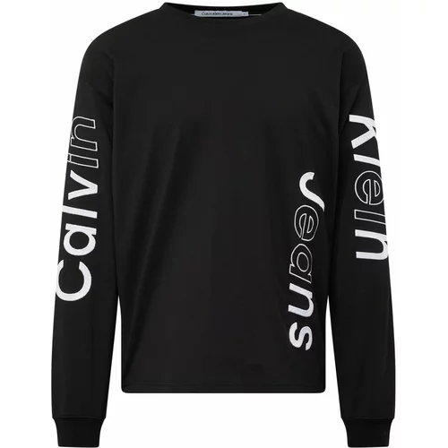 Calvin Klein Jeans Majica črna / bela