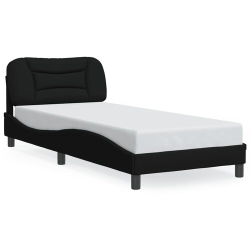  The Living Store Posteljni okvir z LED lučkami črn 90x190 cm tkanina - Posteljni Okvir, (21450774) Slike