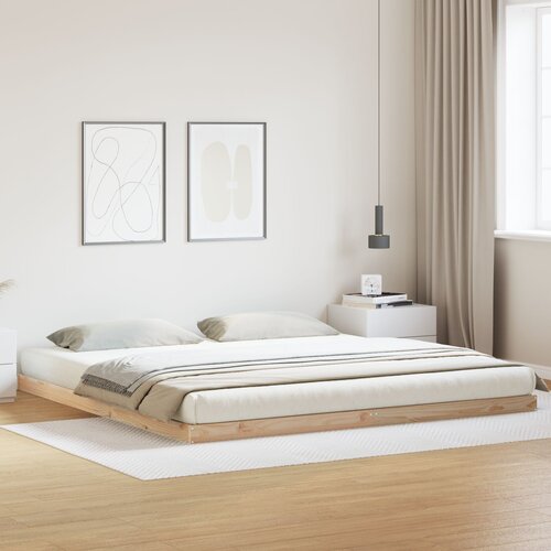 VidaXL Posteljni okvir 200x220 cm Trden bor Slike