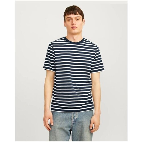 Jack & Jones Majice s kratkimi rokavi 12156101 ORGANIC Modra Cene