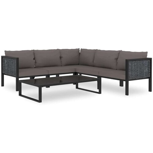 vidaXL Modularna kutna sofa od poliratana s lijevim naslonom antracit Cene