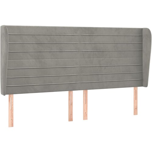 Maison Chic vzglavna omarica - nočna omarica - posteljna omarica z u&amp;scaron;esi svetlo sivo 183x23x118/128 cm žamet, (21707812) Slike