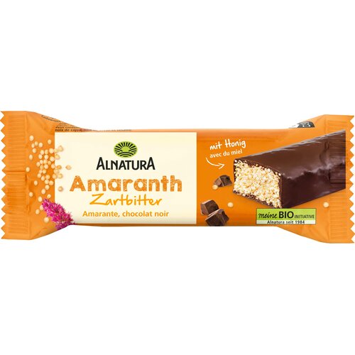 Alnatura Bio tamna čokolada s amarantom, pločica - 25 g Slike