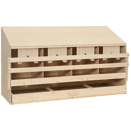  Gnijezdo za nesilice s 4 odjeljka 106x40x59 cm masivna borovina Slike