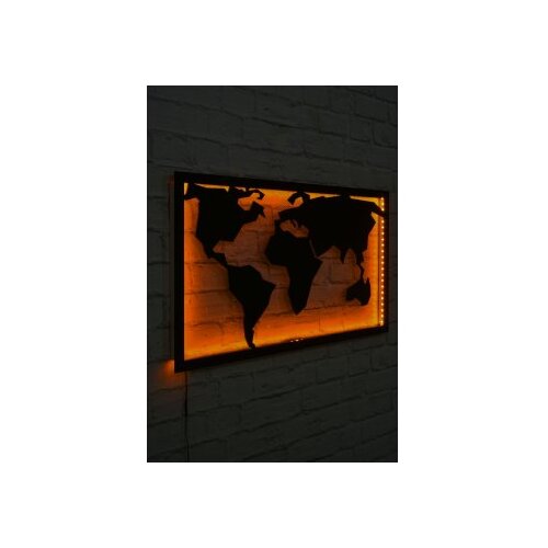 WALLXPERT zidna LED dekoracija World Map 2 Yellow Cene