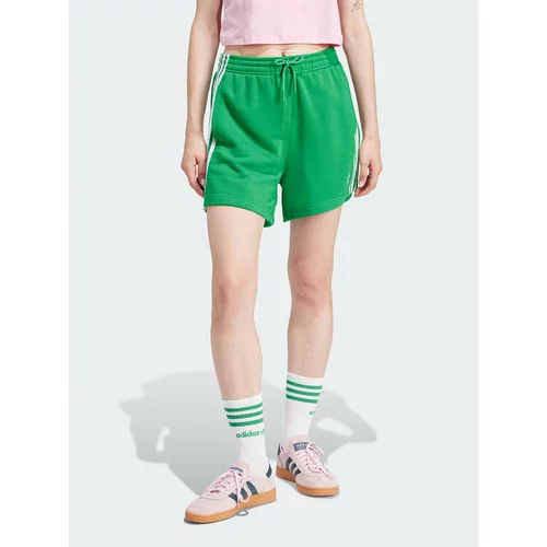Adidas Športne kratke hlače 3-Stripes IP0697 Zelena Loose Fit