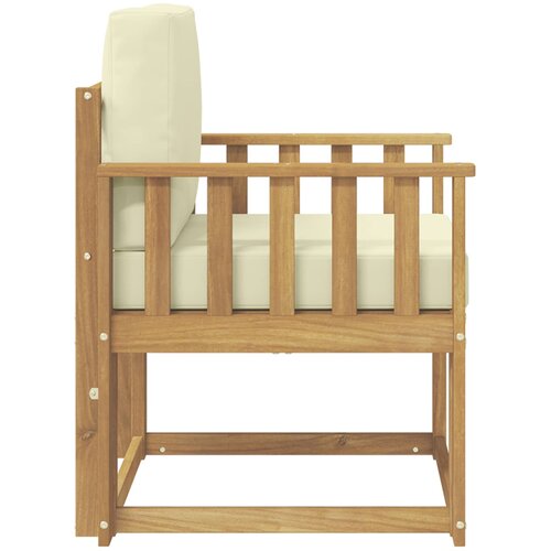  2 Komad Set vanjskih sofa Poliester Bijela i Krem Slike