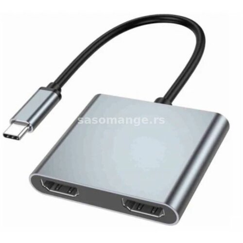 Fast Asia adapter-konvertor tip c na 2xHDMI 4K+USB 3.0+TIP c Slike