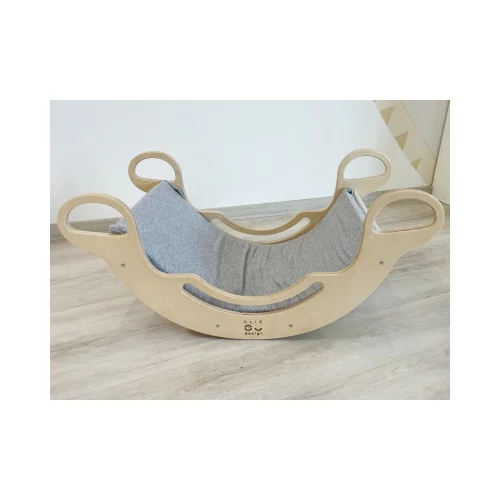 ELIS design Podloga za Montessori gugalnico 6 v 1 smile z elastanom, siva