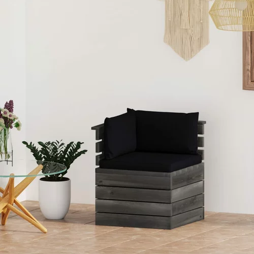  kutna sofa od paleta od borovine s jastucima