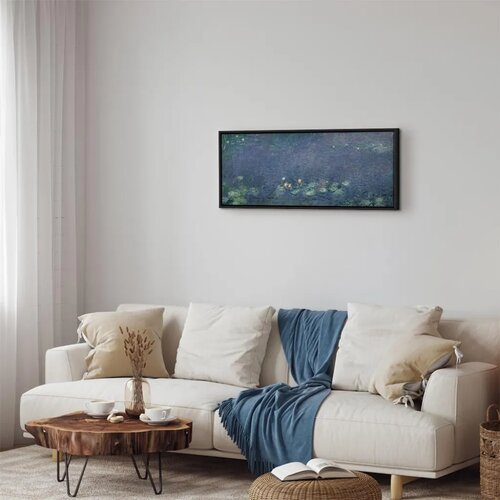  Slika - Claude Monet &amp;ndash; Water Lilies (Water Lilies) III 100x40 U crnom drvenom okviru Slike