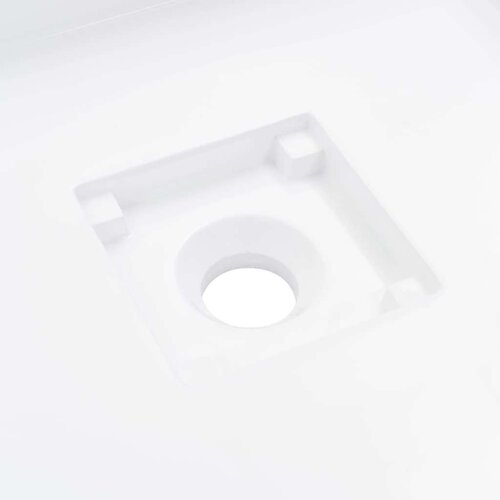 VidaXL Umivalnik 50x50x12,3 cm liti mineral/marmor bel Slike