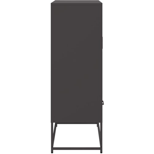  Visoka komoda crna 68x39x111,5 cm od čelika Slike