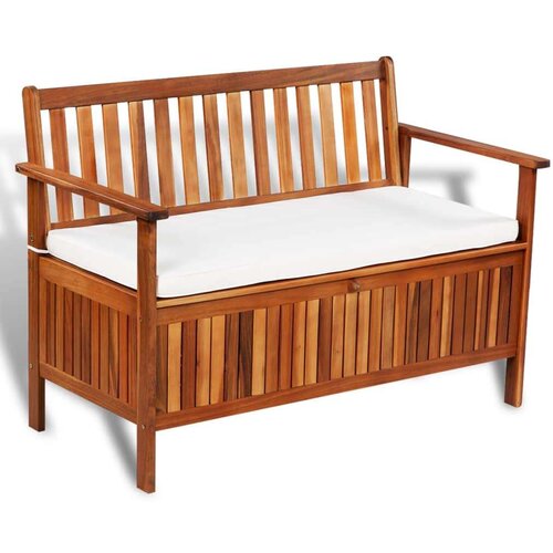  Klupa za pohranu od masivnog bagremovog drva 120 x 63 x 84 cm Cijene