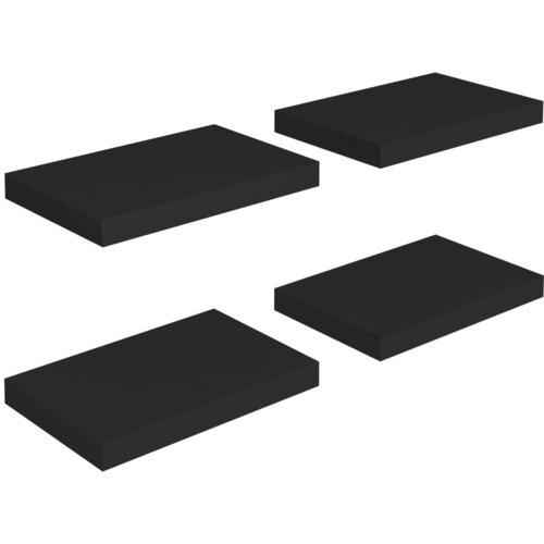 Maison Chic 4 kosi Stenske Police - Viseče police črne 40x23x3,8 cm MDF, (21793928) Cene