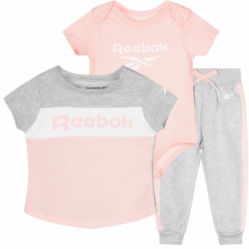 Reebok set za bebe devojcice tri dela/ roze sivi Cene