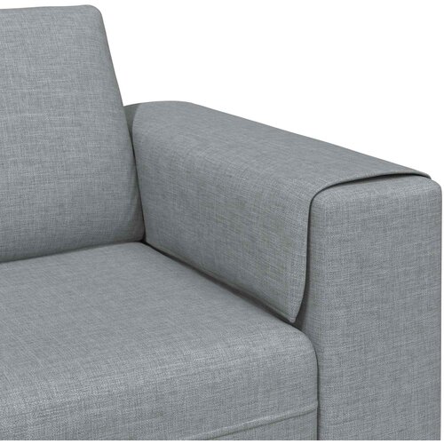  Kauč za dnevni boravak 3 pcs Svijetlo siva Poliester Slike