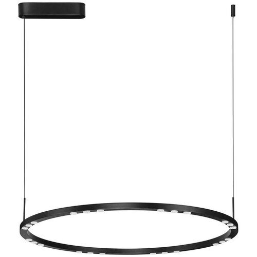 Nova Luce Mat črna aluminijasta LED zatemnitvena viseča svetilka &oslash; 80 cm Lunette &ndash; Cene