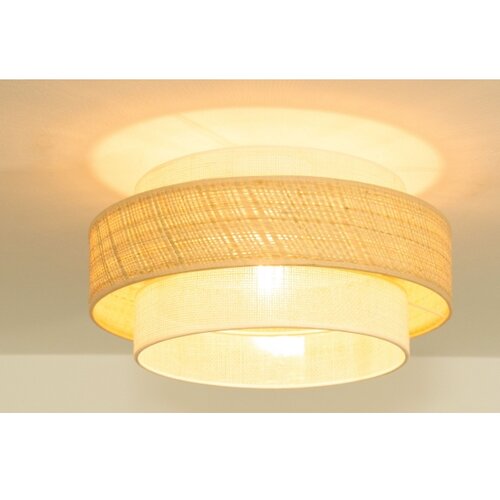  plafonsko svetlo boho 1xE27/60W/230V prečnik 40 cm juta/krem Slike