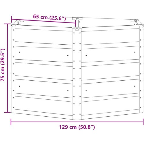  Sadilica Antracit 129 x 129 x 75 cm Čelik Slike