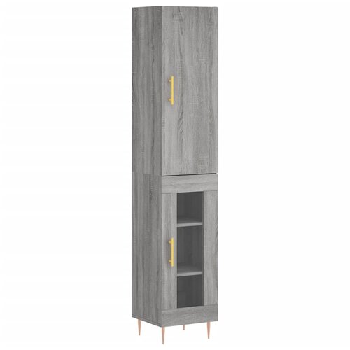 Maison Chic Visoka omara - Komoda - Predalnik siva sonoma 34,5x34x180 cm inženirski les, (21720261) Cene