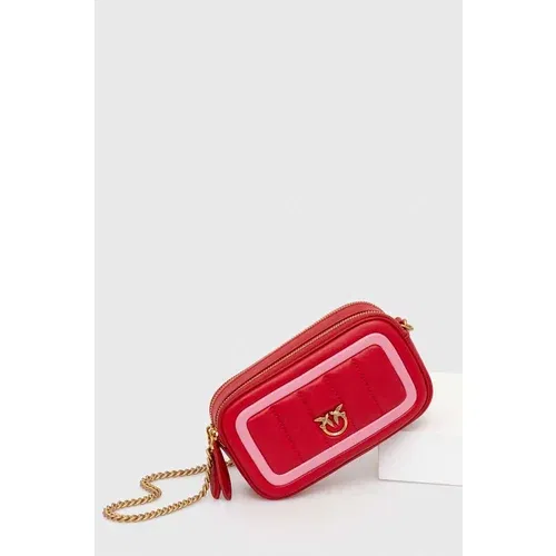 Pinko Usnjena torbica rdeča barva, 102810 A1F1