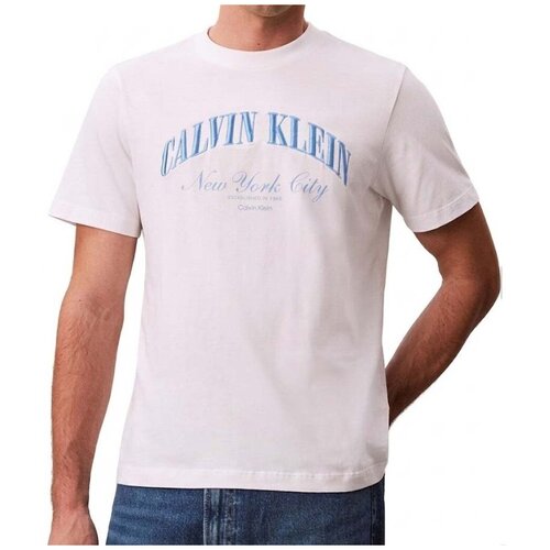 Calvin Klein Jeans Majice s kratkimi rokavi March Graphic Season Bela Slike