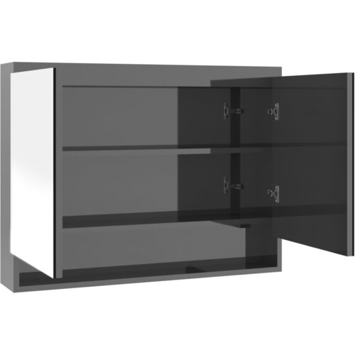 Maison Chic Kopalni&amp;scaron;ka omarica - Kopalni&amp;scaron;ki kabinet z ogledalom 80x15x60 cm MDF sijoče siva, (21794678) Slike