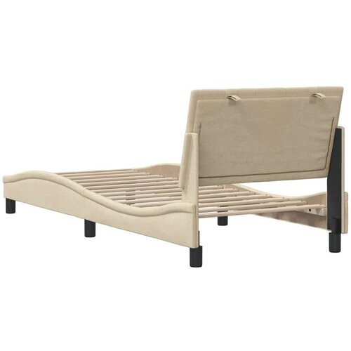  Okvir za krevet bez madraca krem 90x200cm od tkanine - Krema 90 x 200 cm Slike