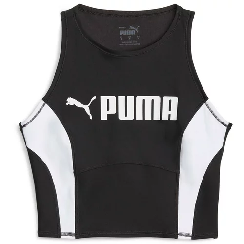 Puma Sportski top crna / bijela