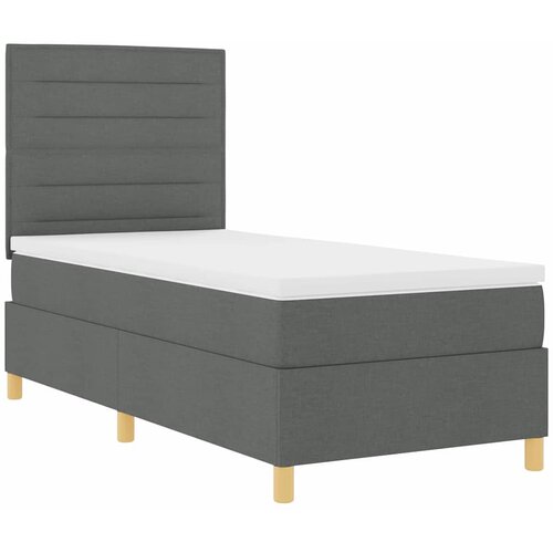  s opruga kutije Tamno siva 100 x 200 cm tkanina Slike