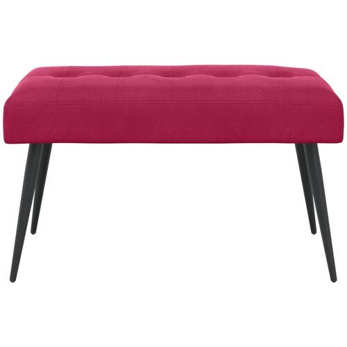  Klupa s gumbastim tkanjem Vinska crvena 80 x 40 x 46 cm Bar&amp;scaron;un Slike