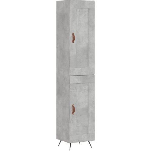 Maison Chic Visoka omara - Komoda - Predalnik betonsko siva 34,5x34x180 cm inženirski les, (21722760) Cene