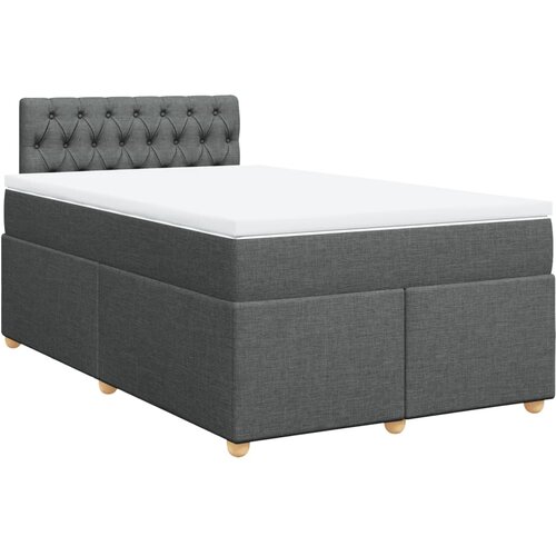 VidaXL Krevet box spring s madracem tamnosivi 120 x 190 cm tkanina Slike