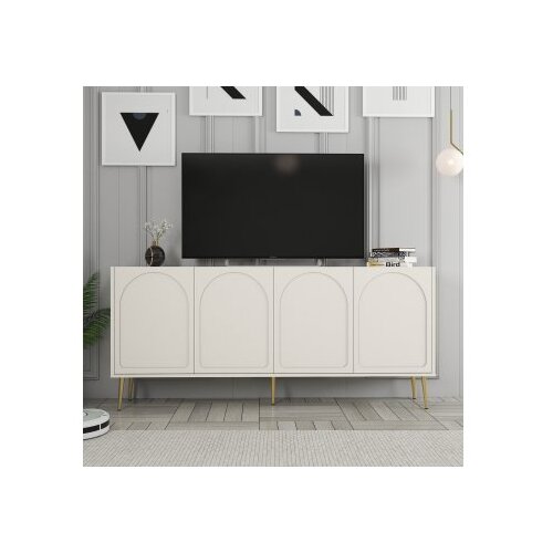 Hanah home Komoda Lyon 80 180x80x35cm Krem-Zlatna Slike