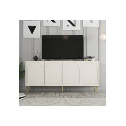 Hanah home komoda lyon 80 cream gold Slike
