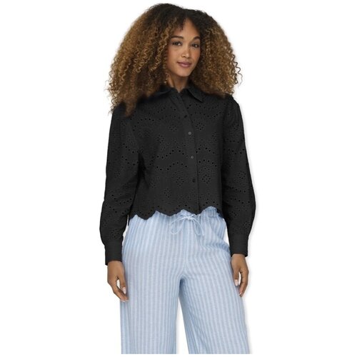 Only Topi & Bluze Noos Valais Shirt - Black Črna Cene