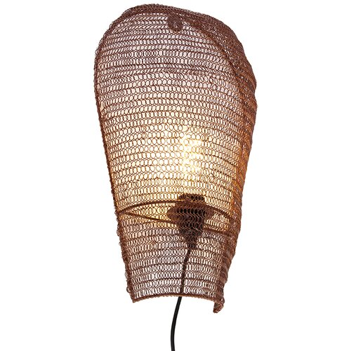 QAZQA Orientalska stenska svetilka bronasta 45 cm - Nidum Slike