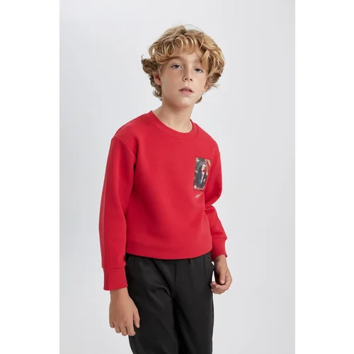 Defacto Boys' Red Hooded Sweatshirt