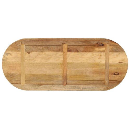 Stolna ploča 120x50x3,8 cm ovalna od masivnog grubog drva manga Slike